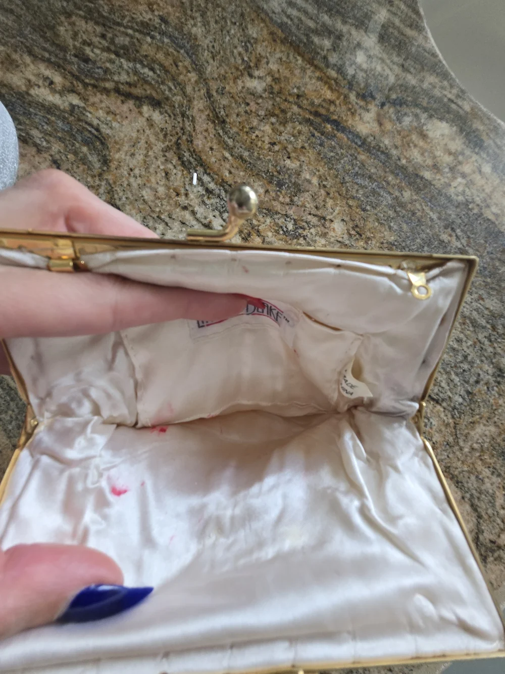 Beaded Shell Ivory Evening Clutch - Picture 5 of 8